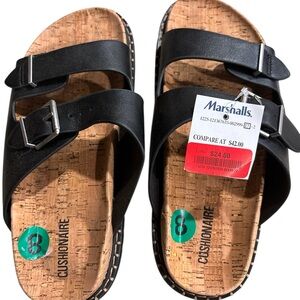 Cushionaire Women's Black Sandals